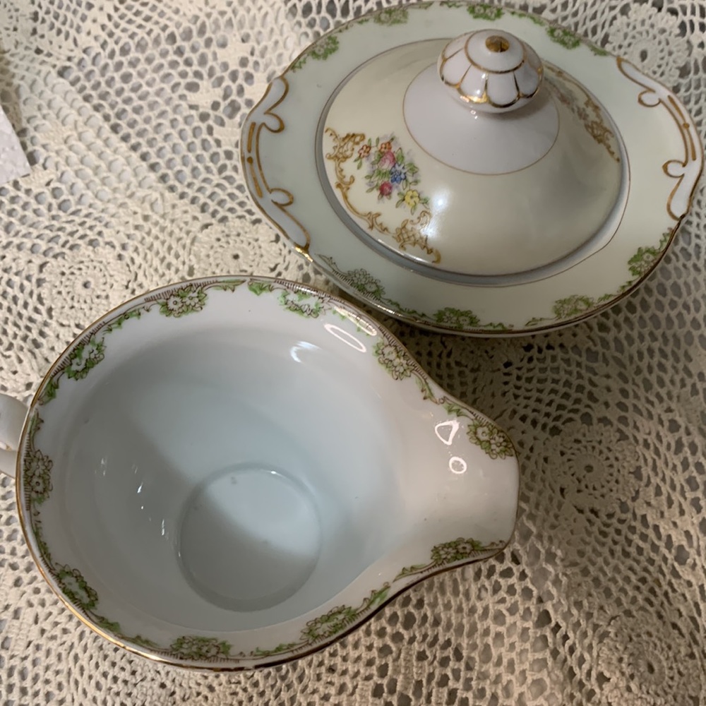 NATIONAL CHINA Vintage Sugar & Creamer Set - Picture 4 of 7